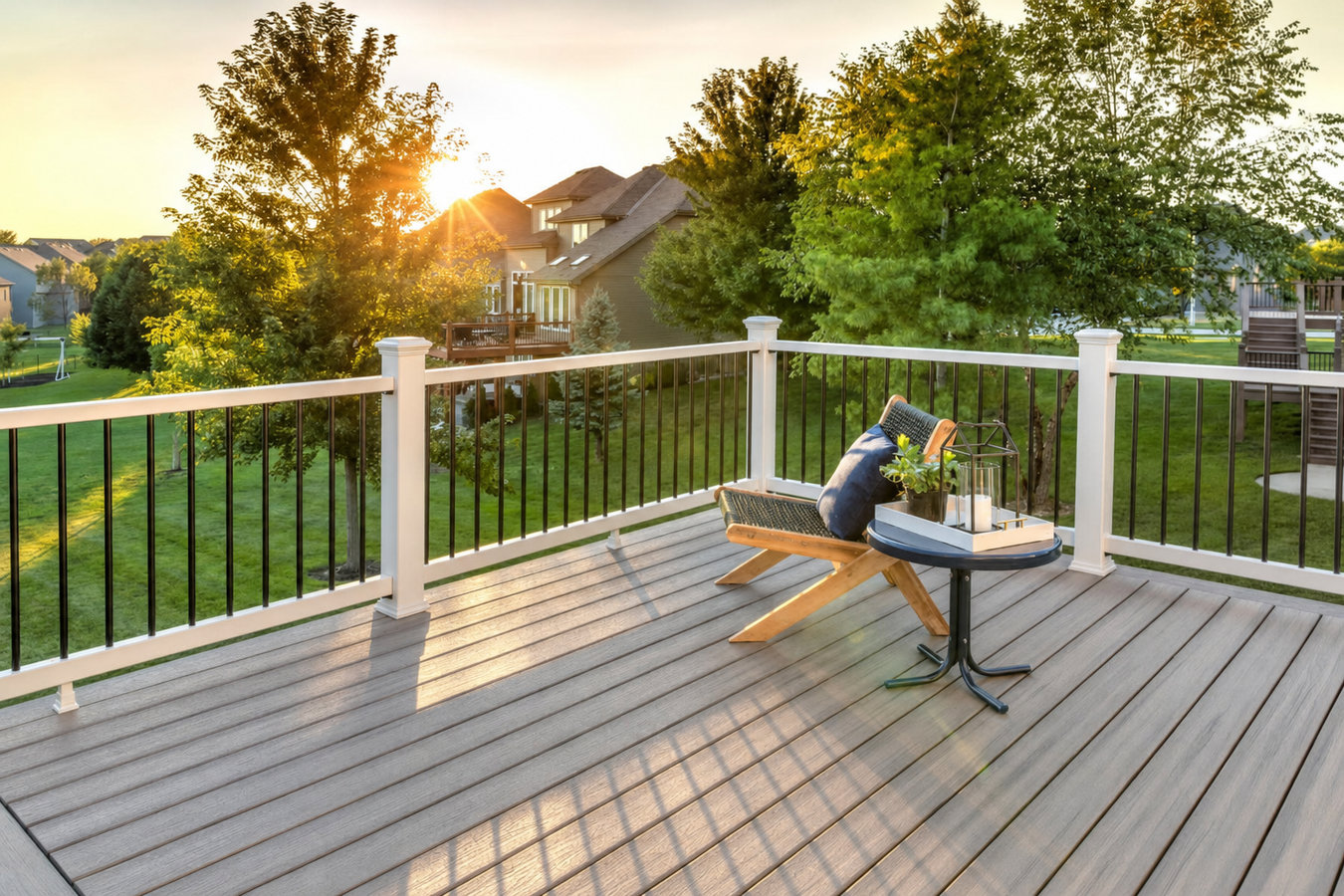 Deck railing installation