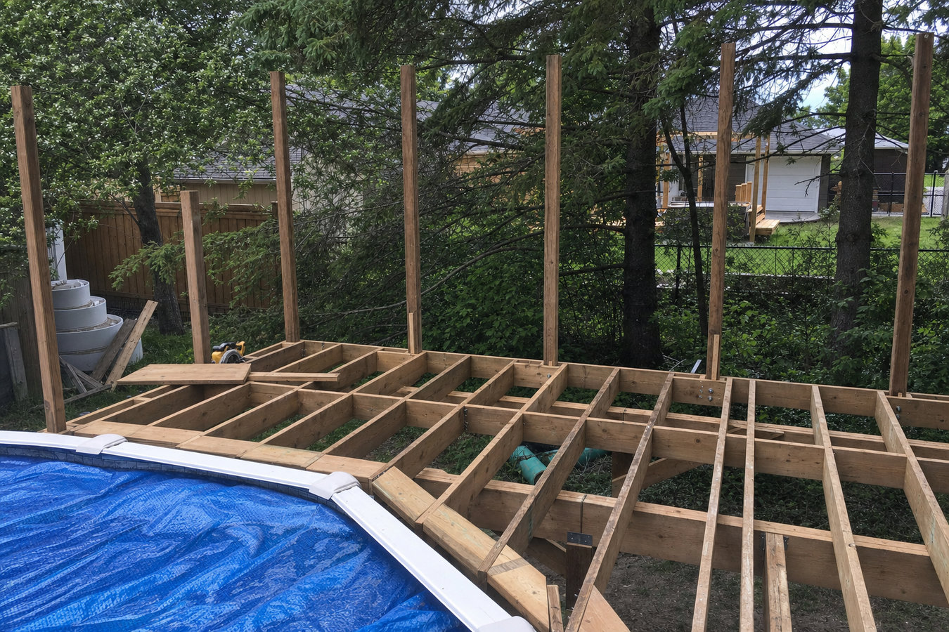 Pool deck construction in Duluth, MN